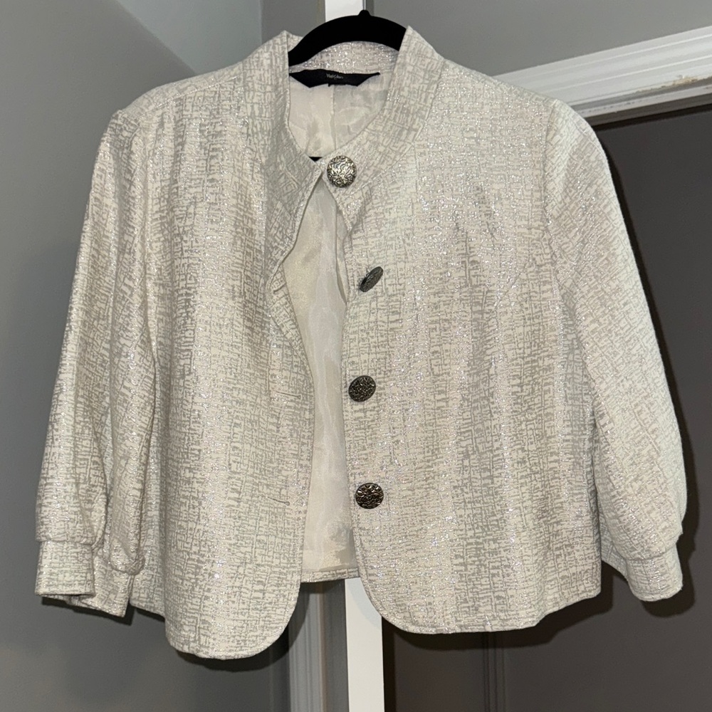 Massimo Women's Elegant Silver Blazer